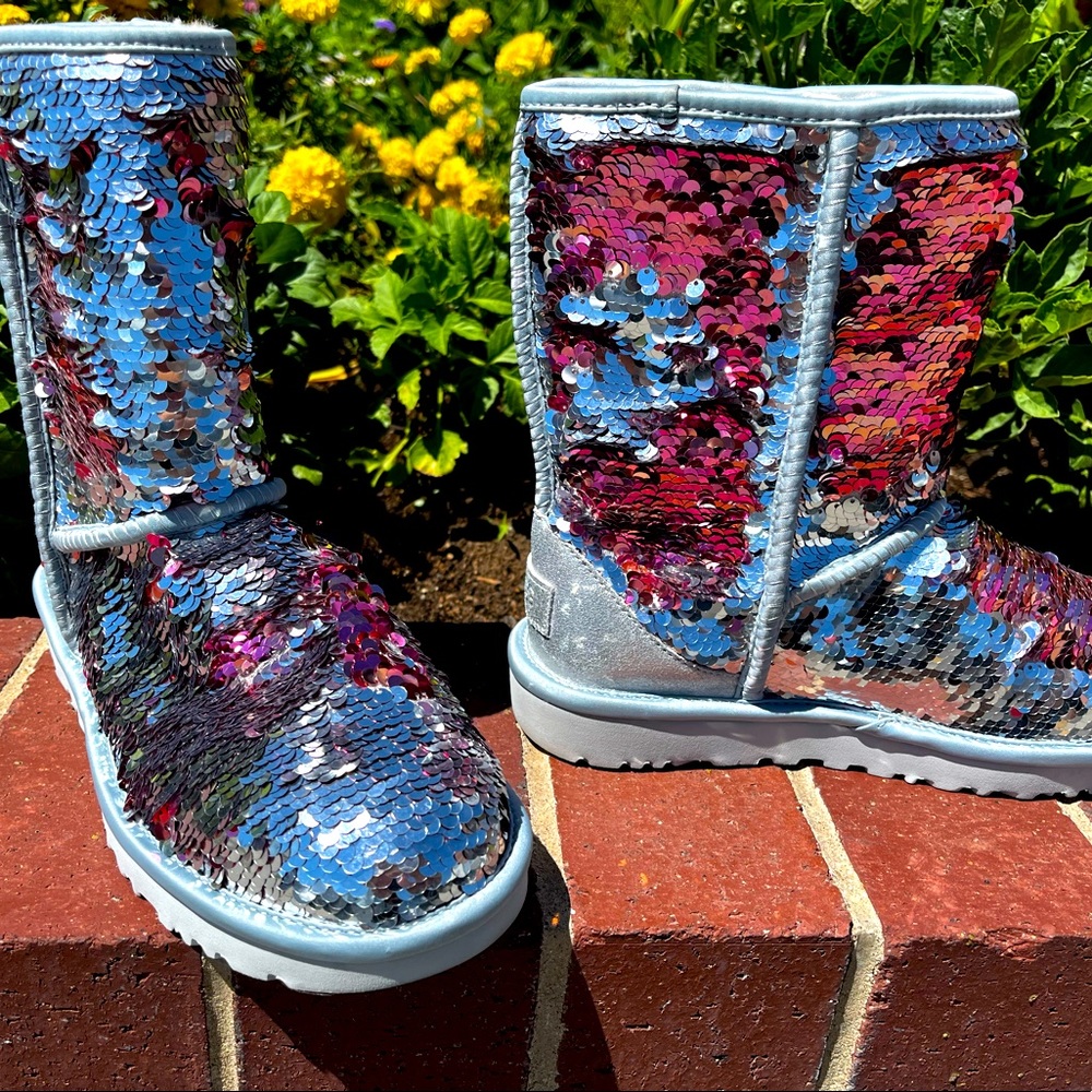 Ugg Classic Short Boots Sequins Size 8